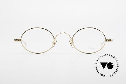 Lunor V 100 Oval Eyeglasses Gold Plated, without ostentatious logos (but in a timeless elegance), Made for Men and Women