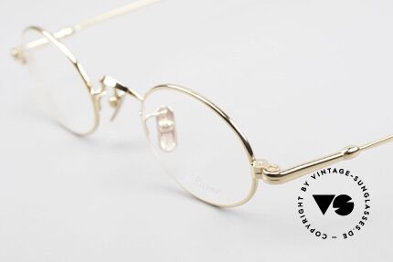 Lunor V 100 Oval Eyeglasses Gold Plated, from the 2011's collection, but in a well-known quality, Made for Men and Women