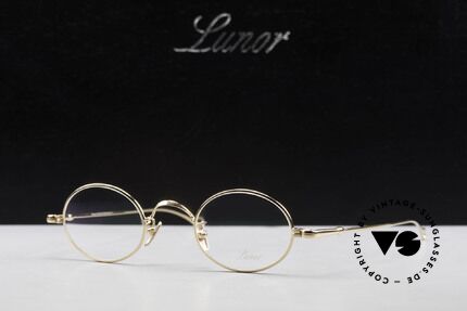 Lunor V 100 Oval Eyeglasses Gold Plated, Size: medium, Made for Men and Women