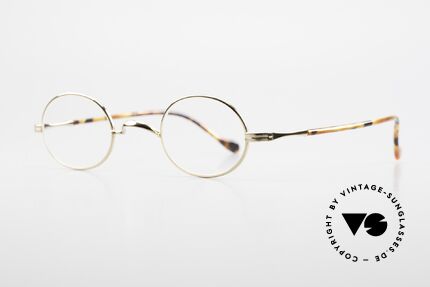 Lunor II A 10 Oval Vintage Frame Gold Plated, well-known for the "W-bridge" & the plain frame designs, Made for Men and Women