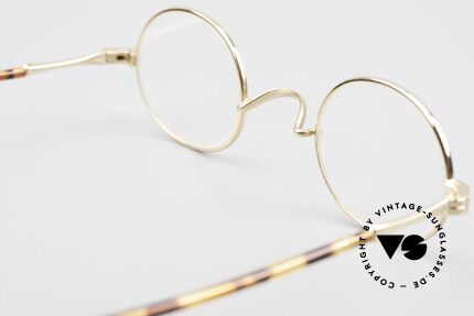 Lunor II A 10 Oval Vintage Frame Gold Plated, precious, oval GOLD-PLATED frame with acetate temples, Made for Men and Women