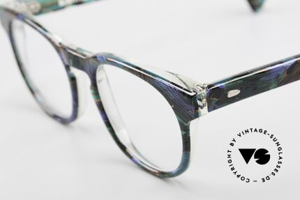Alain Mikli 903 / 688 Panto Frame 80's Patterned, handmade quality: green/blue/black/brown marbled, Made for Men and Women