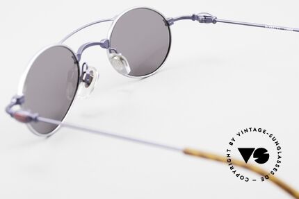 Bugatti 10864 Oval Vintage Sunglasses Men, gray sun lenses could be replaced with optical lenses, Made for Men