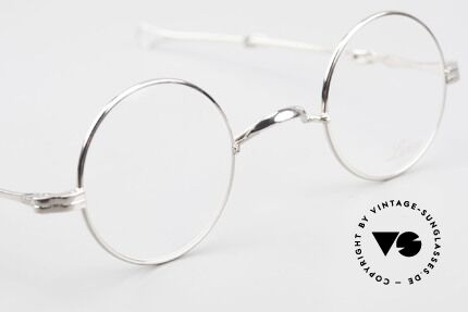 Lunor I 12 Telescopic Round Glasses Slide Temples, unworn RARITY (for all lovers of quality) from app. 1999, Made for Men and Women