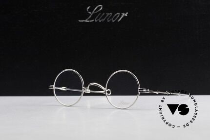 Lunor I 12 Telescopic Round Glasses Slide Temples, Size: extra small, Made for Men and Women