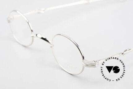 Lunor I 04 Telescopic Oval XS Frame Platinum Plated, an approx. 25 years old UNWORN pair for lovers of quality, Made for Men and Women