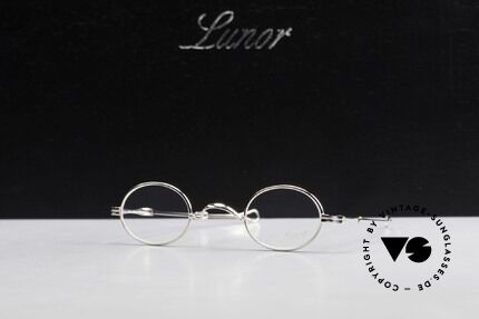 Lunor I 04 Telescopic Oval XS Frame Platinum Plated, Size: extra small, Made for Men and Women