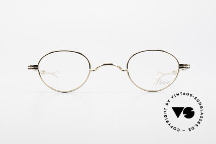 Lunor I 03 Telescopic Gold Plated With Slide Temples, gold-plated frame with extendable telescopic temples, Made for Men and Women