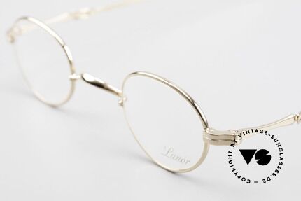 Lunor I 03 Telescopic Gold Plated With Slide Temples, traditional German brand; quality handmade in Germany, Made for Men and Women