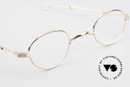 Lunor I 03 Telescopic Gold Plated With Slide Temples, unworn single item (for all lovers of quality), true rarity, Made for Men and Women