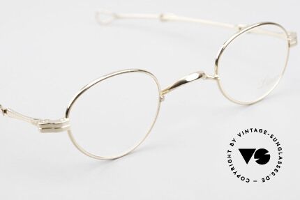 Lunor I 03 Telescopic Gold Plated With Slide Temples, unworn RARITY (for all lovers of quality) from app. 1999, Made for Men and Women