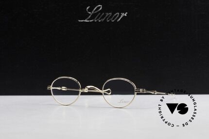 Lunor I 03 Telescopic Gold Plated With Slide Temples, Size: extra small, Made for Men and Women