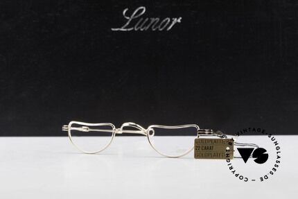 Lunor I 07 Telescopic Extendable Gold Plated Frame, Size: extra small, Made for Men and Women