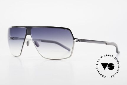 Mykita Rock No1 Designer Sunglasses 2009, Mod. No.1 Rock Shinysilver, blue-gradient, L size 67/09, Made for Men