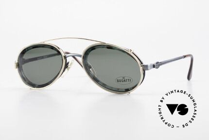 Bugatti 05728T 90's Men's Eyeglasses Sun Clip Details