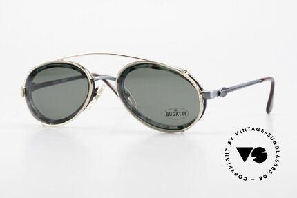 Bugatti 05728T 90's Men's Eyeglasses Sun Clip, remarkable BUGATTI vintage 90's designer eyeglasses, Made for Men