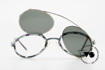 Bugatti 05728T 90's Men's Eyeglasses Sun Clip, Size: medium, Made for Men