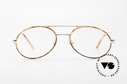 Bugatti 14782 Luxury 80's Eyeglass-Frame, great design; gold-plated and with Windsor rings, Made for Men
