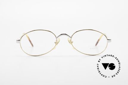 Bugatti 15708 Oval 90's Vintage Specs Rare, precious metal frame: GOLD-plated, platinum, 52/20, Made for Men and Women