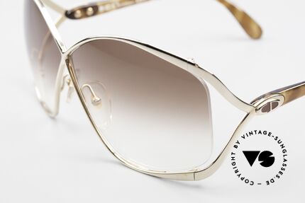 Christian Dior 2056 80's Butterfly Sunglasses, golden frame with brown-gradient lenses (100% UV), Made for Women Christian Dior 2056 80's Butterfly Sunglasses, golden frame with brown-gradient lenses (100% UV), Made for Women