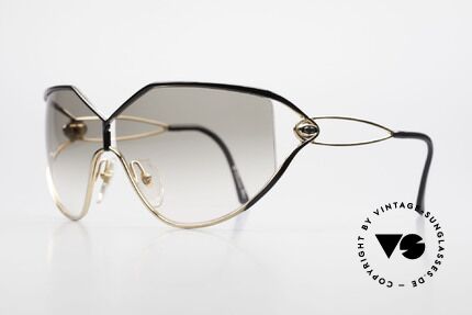 Christian Dior 2345 Designer Sunglasses Ladies, front: gold-plated & black finished (très chic), Made for Women