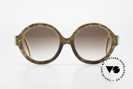 Christian Dior 2446 Round 80's Sunglasses Ladies, glamorous colors & pattern thanks to Optyl material, Made for Women