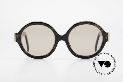 Christian Dior 2446 Round Ladies Sunglasses 80's, glamorous colors & pattern thanks to Optyl material, Made for Women