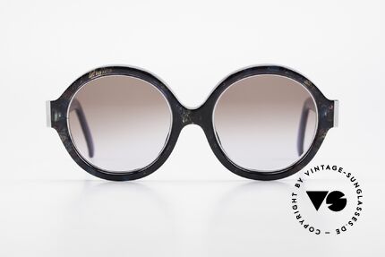 Christian Dior 2446 80's Sunglasses Ladies Round, glamorous colors & pattern thanks to Optyl material, Made for Women
