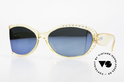 Christian Dior 2439 80's Crystal Sunglasses Gem, futuristic Christian Dior ladies sunglasses from 1989, Made for Women