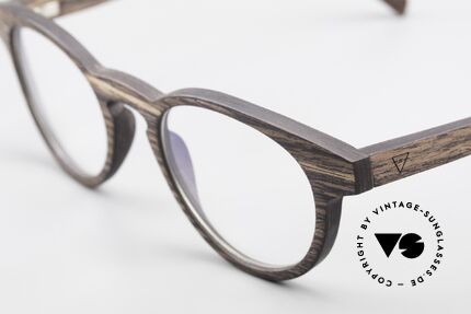 Brown Wood Louis Vuitton Round Frame Sunglasses