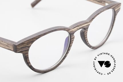 Kerbholz Friedrich Panto Wood Glasses Kingwood, unworn pair with flexible spring hinges (1. class fit), Made for Men and Women