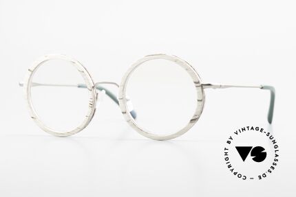 Kerbholz Rudolph Round Wood Frame White Birch, a UNIQUE rarity (pure natural material, handmade), Made for Men and Women