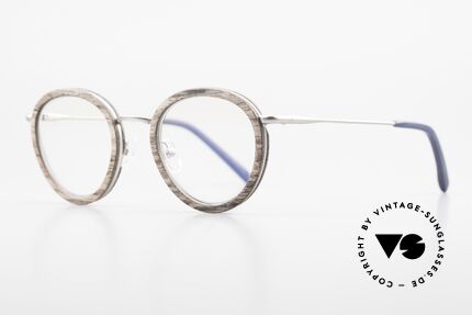 Kerbholz Otto Round Panto Walnut Frame, a UNIQUE rarity (pure natural material, handmade), Made for Men and Women