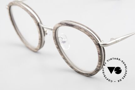 Kerbholz Otto Round Panto Walnut Frame, brilliant combination of materials, colors and shape, Made for Men and Women
