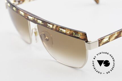Paloma Picasso 3706 Ladies Gem Sunglasses 90's, great composition of rhinestones (Jonquil colored), Made for Women