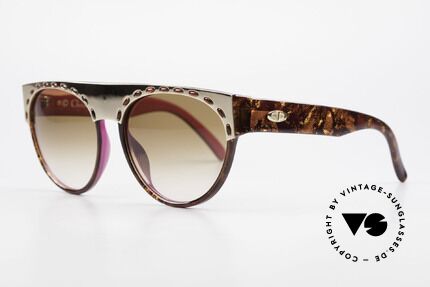Christian Dior 2437 Ladies Sunglasses 80's Vintage, frame shines amber-havana & completely pink on the back, Made for Women