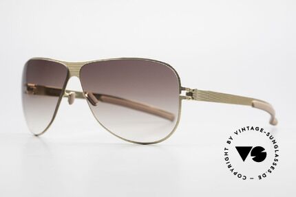 Mykita Ava Ladies Aviator Designer Shades, Collection No.1 Sun Ava Goldline, brown-gradient, 62/9, Made for Women