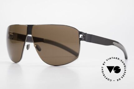 Mykita Terrence Mykita Vintage Sunglasses 2011, No.1 Sun Terrence Shinysilver, brown-solid, size 66/08, Made for Men