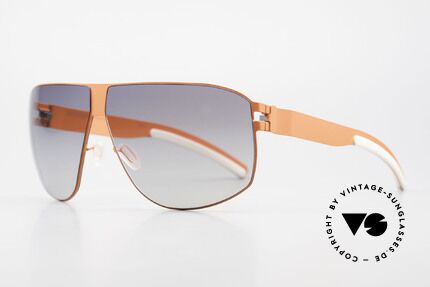 Mykita Terrence Mykita Shades Neonorange, innovative and flexible metal frame in Large to XL size, Made for Men