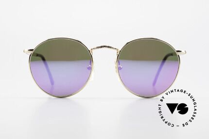 John Lennon - Imagine With Pink Mirrored Sun Lenses, model 'IMAGINE': panto sunglasses in small 49mm size, Made for Men and Women