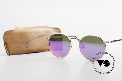 John Lennon - Imagine With Pink Mirrored Sun Lenses, Size: small, Made for Men and Women