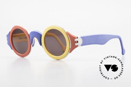 Karl Lagerfeld 3604 Round Multicolored 80s Shades, LIMITED EDITION: only 2000pcs were made in the 80's, Made for Men and Women