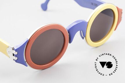 Karl Lagerfeld 3604 Round Multicolored 80s Shades, NO retro shades, but genuine and unique 80's commodity, Made for Men and Women