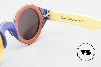 Karl Lagerfeld 3604 Round Multicolored 80s Shades, Size: medium, Made for Men and Women