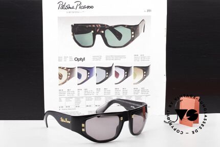 Paloma Picasso 3701 90's Ladies Wrap Sunglasses, Size: medium, Made for Women