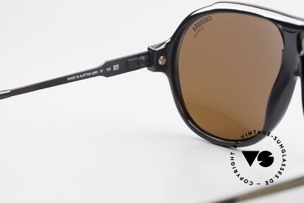 Carrera 5565 Old Vintage Sunglasses 1980's, unique frame pattern: black/white with LATTICE EFFECT, Made for Men and Women