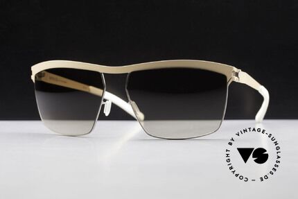 Mykita Tiago Designer Sunglasses Unisex, Collection No.1 Tiago Silver/Nude, olive-gradient, 60/15, Made for Men and Women