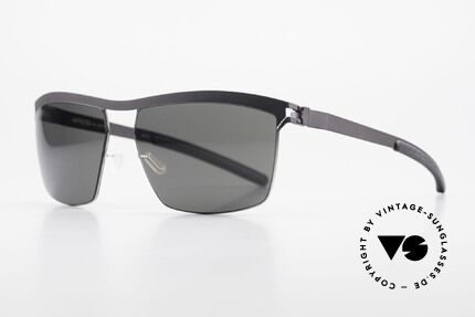 Mykita Tiago Designer Unisex Sunglasses, Collection No.1 TIAGO Silver/Black, black-solid, 60/15, Made for Men and Women