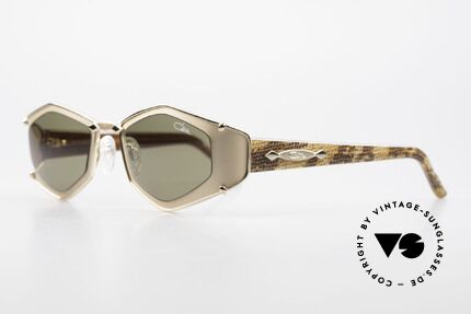 Cazal 912 Snakeskin Frame Pattern, just fancy and chic (hexagonal shape) - unique model, Made for Women