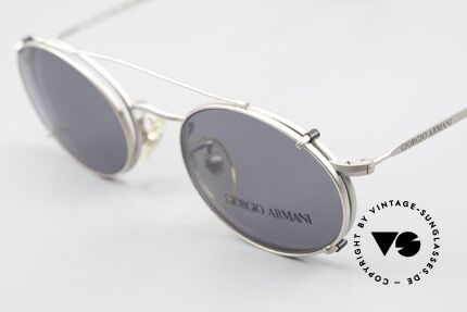 Giorgio Armani 131 Eyeglass-Frame With Sun Clip, never worn (like all our rare vintage Armani glasses), Made for Men and Women